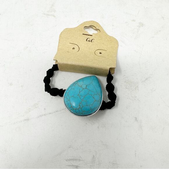 Western Turquoise Teardrop Ponytail Holder NWT - Picture 3 of 3